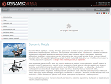 Tablet Screenshot of dynamicmetalsltd.cz